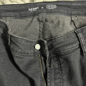 Extra High Rise Flair Black Jeans